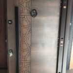 باب تركى ماركة تراست لامينوكس خشبي بنى فاتح تصميم عربى أسلامى 4 كالون مقاس 1 م New Edition