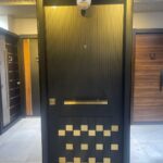 باب تركى ماركة سيليكا وش وظهر PVC أورجينال أسمر بمربعات جولد New Edition
