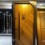باب تركى ماركة تراست لامينوكس قص وسيدا زاوية 45 - 4 كالون مقاس 1 م