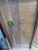 ⁦باب تركى ماركة سيليكا بنى قشرة طبيعى جوز ترك فاتح تصميم أسلامى سنتر لوك كالى  مقاس 1 م New Edition⁩ - الصورة ⁦3⁩