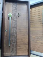 باب تركى ماركة سيليكا بنى قشرة طبيعى جوز ترك فاتح تصميم أسلامى سنتر لوك كالى  مقاس 1 م New Edition