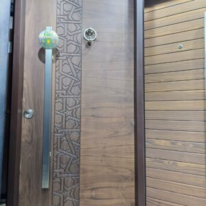 باب تركى ماركة سيليكا بنى قشرة طبيعى جوز ترك فاتح تصميم أسلامى سنتر لوك كالى  مقاس 1 م New Edition