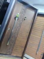 ⁦باب تركى ماركة سيليكا بنى قشرة طبيعى جوز ترك فاتح تصميم أسلامى سنتر لوك كالى  مقاس 1 م New Edition⁩ - الصورة ⁦6⁩
