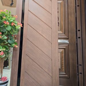 باب حمام تركى مستورد حلق أكريليك - بيج زاوية 45 بنى كلاسيك تصميم أوكرانى - جوز ترك أورجينال pvc مزود بمسامير تجميع بختم صناعة تركية - كود 702